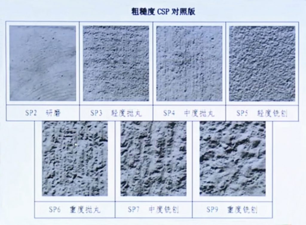 混凝土拋丸粗糙等級